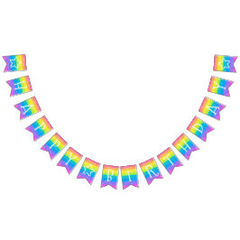 Kids Birthday Rainbow Party Banner