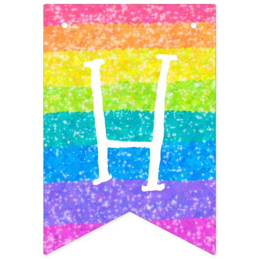 Kids Birthday Rainbow Party Banner (Tweede vlag)