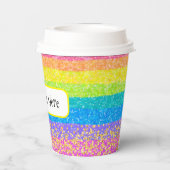 Kids Birthday - Rainbow Party Design Papieren Bekers (Achterkant)
