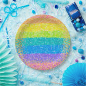 Kids Birthday - Rainbow Party Papieren Bordje (Feest)