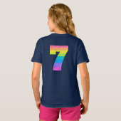 Kids Birthday Rainbow Party T-shirt (Achterkant volledig)