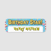 Kids' Birthday Star! Personalized Name Naamplaatje (Voorkant)