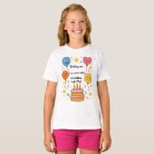 Kids Birthday T-Shirt -  tekstontwerp (Voorkant volledig)