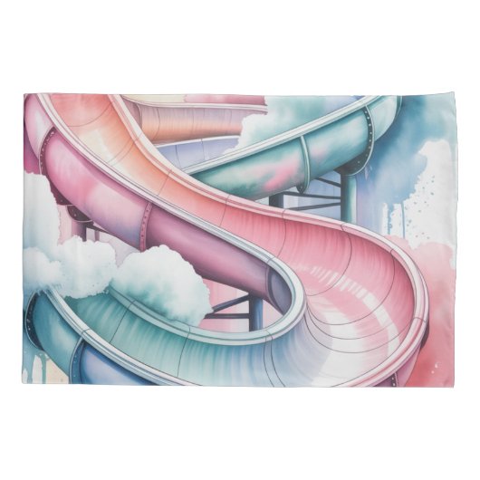 Kids’ Birthday Waterslide Party Gift Kussensloop (Achterkant)