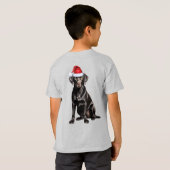 Kids Black Labrador Dog Lover Funny Christmas T-shirt (Achterkant volledig)