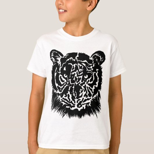 Kids Black Tiger T-Shirt (Voorkant)