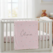 Kids' Blanket with Pink Daisies - Delicate Design Fleece Deken