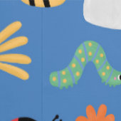 Kids Blue Insect Wallpaper Behang (Zoom)