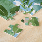 Kids Blue Jungle Giraffe in a Bow Tie Legpuzzel (Zijkant)