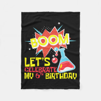 Kids Boom Laten we de 6e verjaardagswetenschap vie Fleece Deken