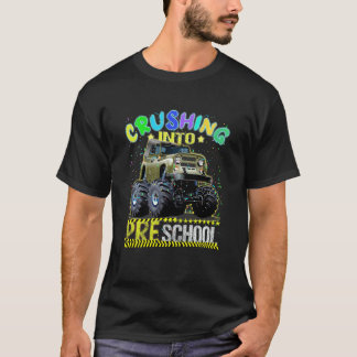 Kids Boys Crush Preschool Monster Truck Back To Sc T-shirt