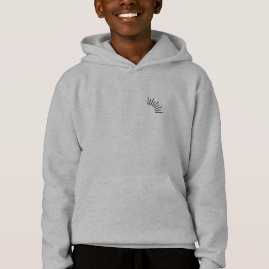 Kids - Boys grey hoodie with speech illustration (Voorkant)