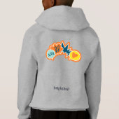 Kids - Boys grey hoodie with speech illustration (Achterkant)