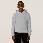 Kids - Boys grey hoodie with speech illustration (Voorkant volledig)