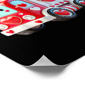 Kids Boys Kawaii Valentine Red Recycling Trash Tru Poster (Hoek)