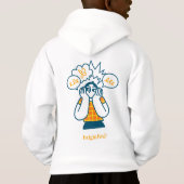 Kids - Boy's white hoodie with logomark (Achterkant)