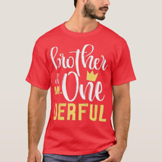 Kids Brother of Mr Onederful 1st Birthday OneDerfu T-shirt
