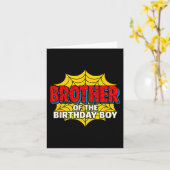 Kids Brother Of The Birthday Boy Sder Theme Party Kaart (Gele Bloem)