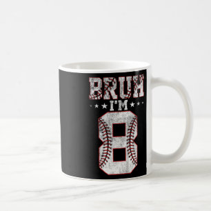 Kids Bruh 8e verjaardag Bysebyll Bruh Ik ben 8 jaa Koffiemok