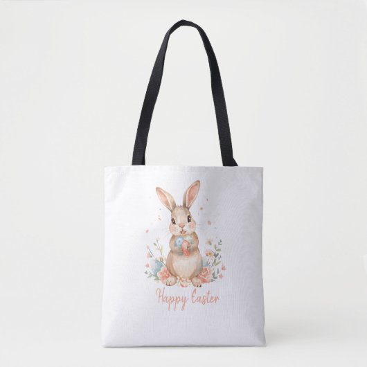 Kids Bunny Easter Egg Hunt Tote Bag. Bag (Voorkant)