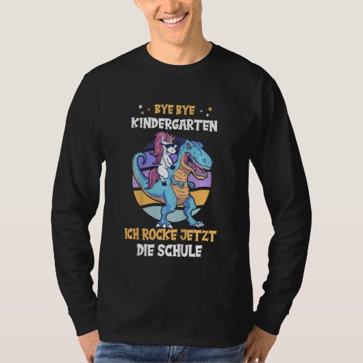 Kids Bye bye kindergarten I'm rocking school now T-shirt (Voorkant)