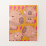 Kids Cabybaras and Hearts Legpuzzel<br><div class="desc">Puzzle with cabybara</div>