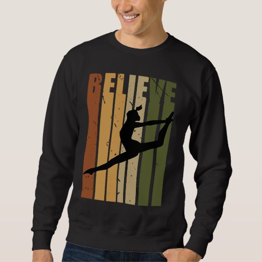 Kids Camouflage Retro Dance Motivating Believe Pra Trui (Voorkant)