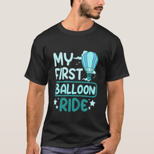 Kids Children my first hot air balloon ride T-shirt (Voorkant)