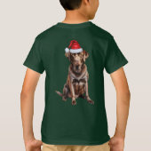 Kids Chocolate Labrador Dog Lover Funny Christmas T-shirt (Achterkant)