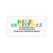 Kids Christmas Address Label (Voorkant)