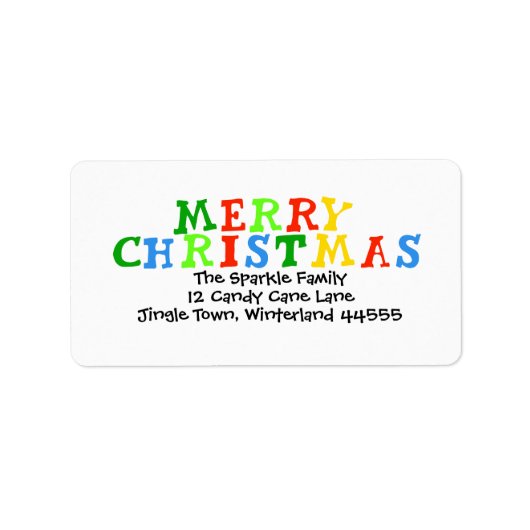 Kids Christmas Address Label (Voorkant)