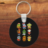 Kids Christmas Brainrot Pajama Boy Los Dicen Ai Ho Sleutelhanger (Voorkant)