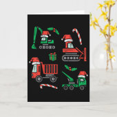 Kids Christmas Construction Vehicles Truck Xmas Bo Kaart (Gele Bloem)