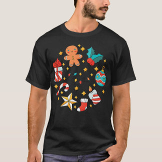 Kids Christmas Cookie tee festive gingerbread cand T-shirt