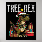 Kids Christmas Dinosaur Tree Rex Xmas Trex Toddler Poster (Voorkant)