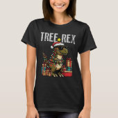 Kids Christmas Dinosaur Tree Rex Xmas Trex Toddler T-shirt (Voorkant)