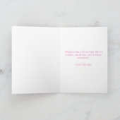 Kids Christmas Mermaid Coral Celebration Feestdagen Kaart (Binnen)