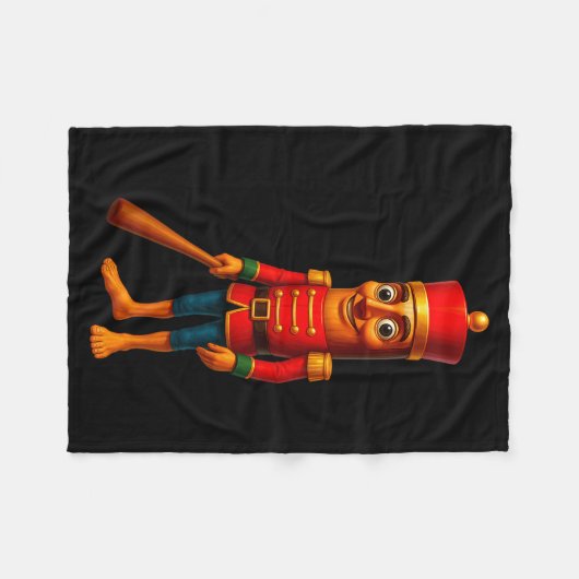 Kids Christmas Pajama Tung Sahur Nutcracker Brainr Fleece Deken (Voorkant (Horizontaal))