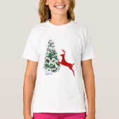 Kids Christmas Reindeer T-Shirt - Fun Holiday Shir (Voorkant)