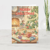 Kids Christmas Sparkle Fairies Helpers Feestdagen Kaart (Voorkant)