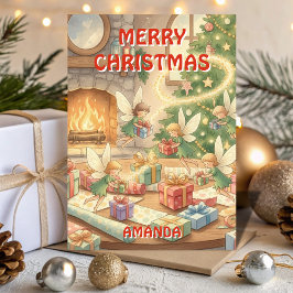 Kids Christmas Sparkle Fairies Helpers Feestdagen Kaart