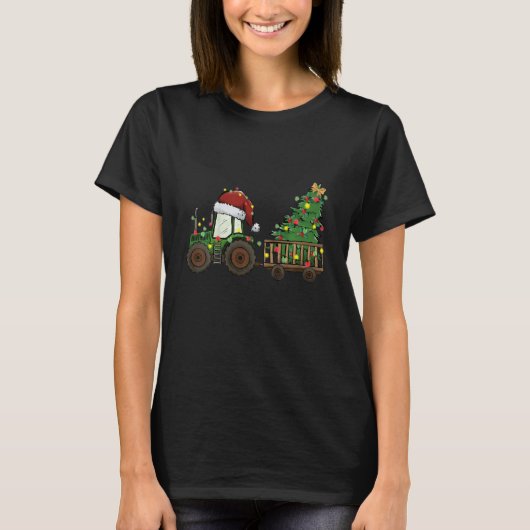 Kids Christmas Tractor Farm Christmas Tractor T-shirt (Voorkant)