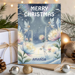 Kids Christmas Winter Fairy Garden Feestdagen Kaart