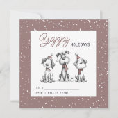 Kids Classroom Dog Themed Yappy Holidays Feestdagenkaart (Voorkant)