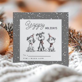 Kids Classroom Dog Themed Yappy Holidays Feestdagenkaart
