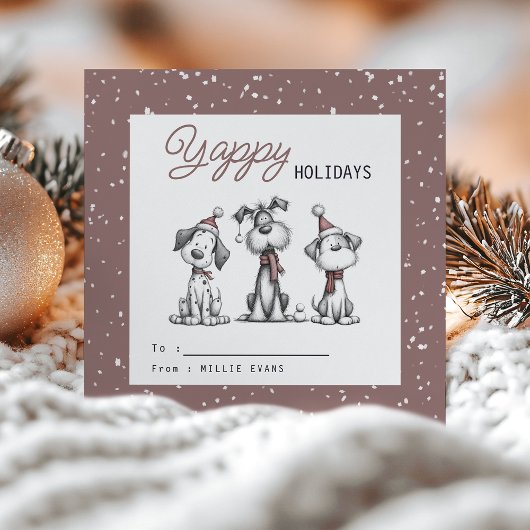 Kids Classroom Dog Themed Yappy Holidays Feestdagenkaart