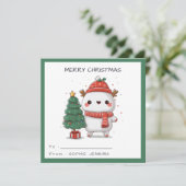 Kids Classroom Kawaii reindeer Christmas Holiday Feestdagenkaart (Staand voorkant)