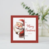 Kids Classroom Personalized Santa Christmas Feestdagenkaart (Staand voorkant)