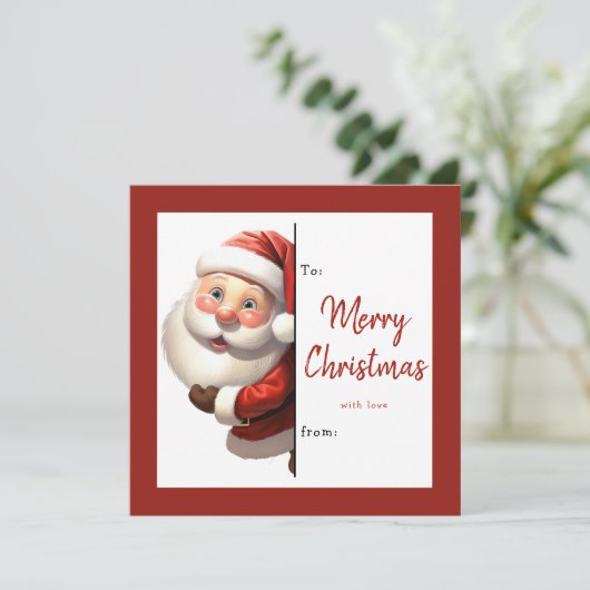 Kids Classroom Personalized Santa Christmas Feestdagenkaart (Staand voorkant)