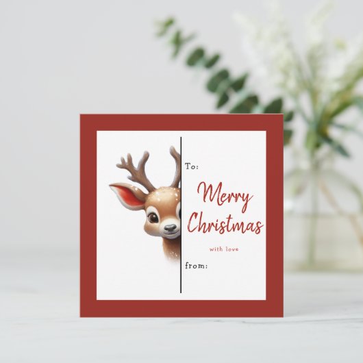 Kids Classroom Reindeer Christmas Holiday Card Feestdagenkaart (Staand voorkant)